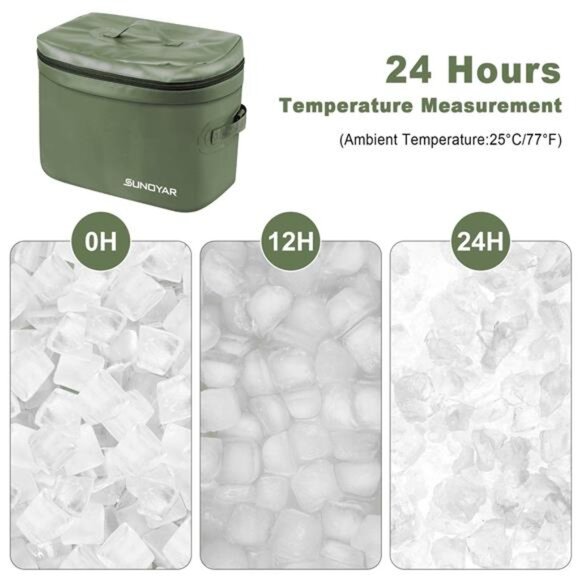 Insulated Cooler Bag, 40 Can/20L Portable Soft Cooler, Collapsible - Picture 3 of 5